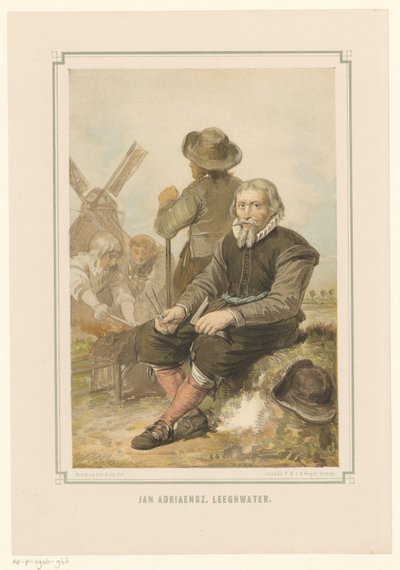 Fabricante de molinos Jan Adriaanszoon Leeghwater en el trabajo de Pieter Wilhelmus van de Weijer