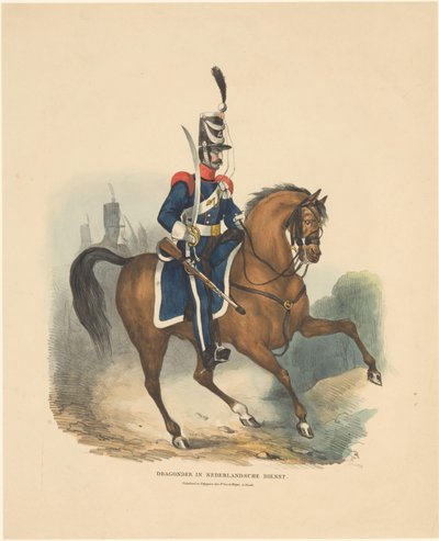 soldado a caballo Dragón en servicio holandés de Pieter Wilhelmus van de Weijer