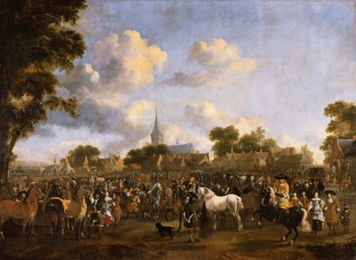 Feria de Caballos en Valkenburg, 1675 de Pieter Wouwermans or Wouwerman