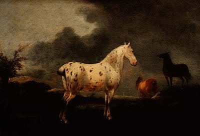 Paisaje con un caballo gris moteado, c.1670 de Pieter Wouwermans or Wouwerman