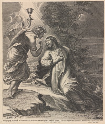 Cristo en el Monte de los Olivos de Pieter de Bailliu after Sir Peter Paul Rubens