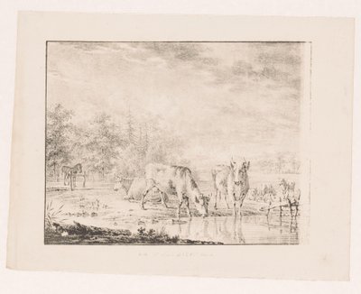vacas junto al agua de Pieter de Goeje (attributed to)