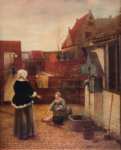 Un patio holandés, c1658 de Pieter de Hooch