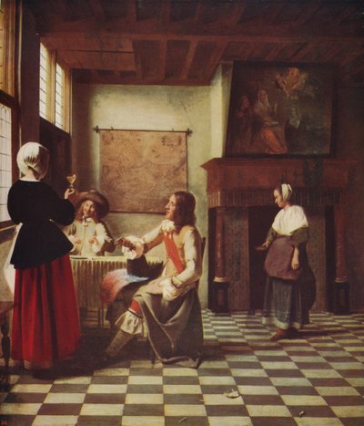 Interior de una casa holandesa, c1658, c1915 de Pieter de Hooch