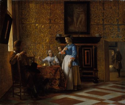Tiempo de ocio en un entorno elegante de Pieter de Hooch