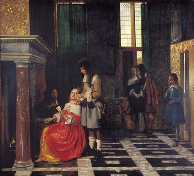 Los jugadores de cartas, c.1663-65 de Pieter de Hooch