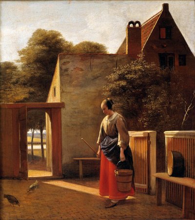 La criada en el patio de una ciudad holandesa de Pieter de Hooch