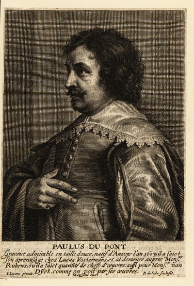 Retrato de Paulus Pontius, grabador y pintor flamenco de Pieter de II Jode