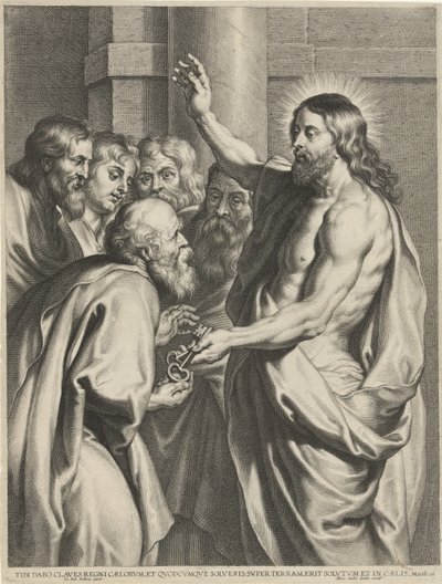 Cristo le da a Pedro las llaves de Pieter de Jode (I)