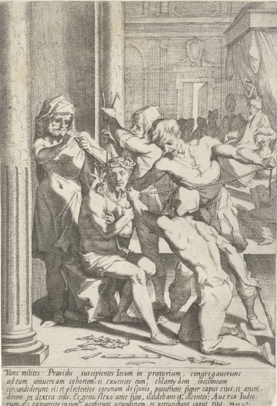 Doornenkroning van Christus Passie van Christus (título de la serie) Pasión y Resurrección (título de la serie) de Pieter de Jode (I)
