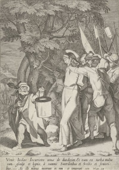 Gevangenneming van Christus Passie van Christus (título de la serie) Pasión y Resurrección (título de la serie) de Pieter de Jode (I)