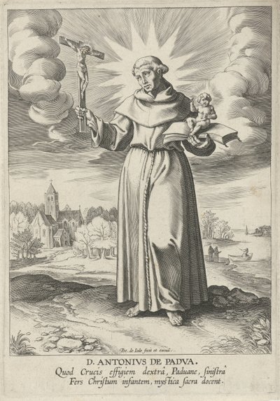Paisaje con San Antonio de Padua de Pieter de Jode (I)