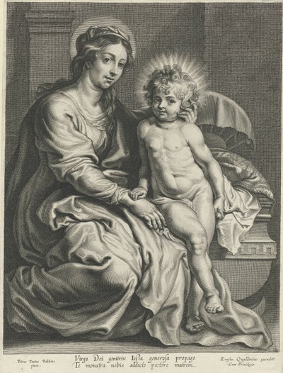 María con el Niño Jesús en el pesebre de Pieter de Jode (I)