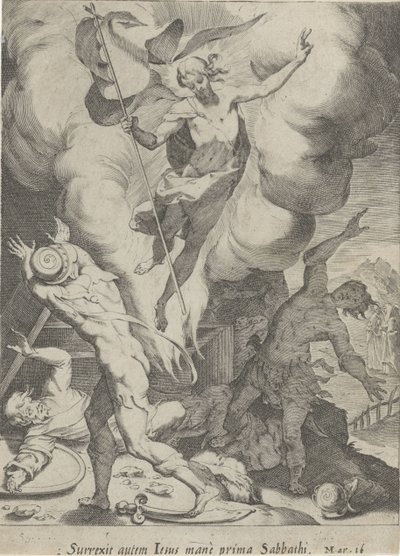 Van Christus de pie Passie van Christus (título de la serie) Pasión y Resurrección (título de la serie) de Pieter de Jode (I)
