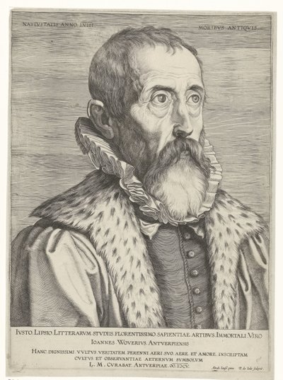 Retrato de Justus Lipsius de Pieter de Jode (I)