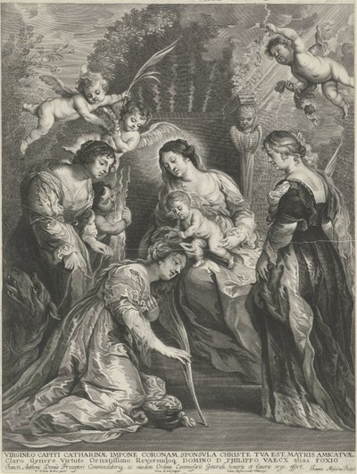 Niño Jesús corona a H. Catharina de Pieter de Jode (II)