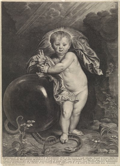Cristo niño con orbe de Pieter de Jode (II)