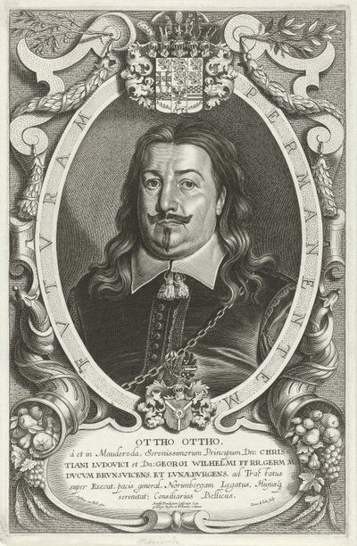 Portret de Otto Otto von Mauderode Legados famosos (título de la serie) de Pieter de Jode (II)
