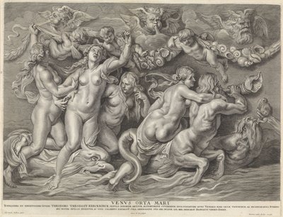 Venus en el mar Venvs Orta Mari (título sobre objeto) de Pieter de Jode (II)
