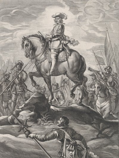 Placa 8: Fernando a caballo cruzando los Alpes, de 