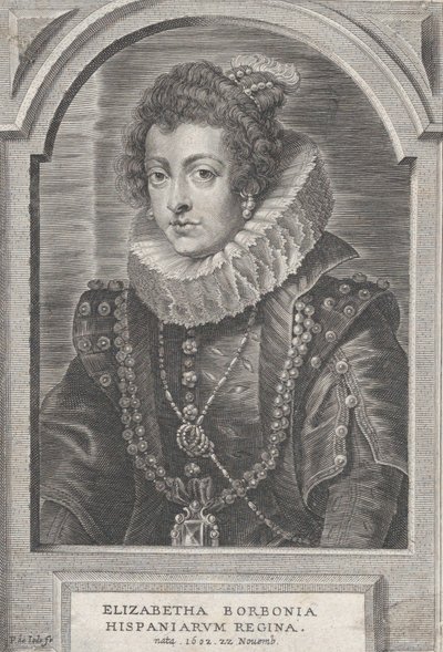 Retrato de Isabel de Borbón, Reina de España de Pieter de Jode II