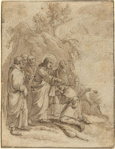 Cristo sanando al leproso de Pieter de Jode I