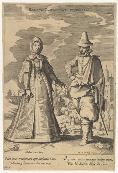 Habitus Lusitanorum Peculiaris, de Fashions of Different Nations de Pieter de Jode I