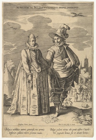 Nobilium en Belgio Utriusque Sexus Ornatus, de Modas de Diferentes Naciones. de Pieter de Jode I