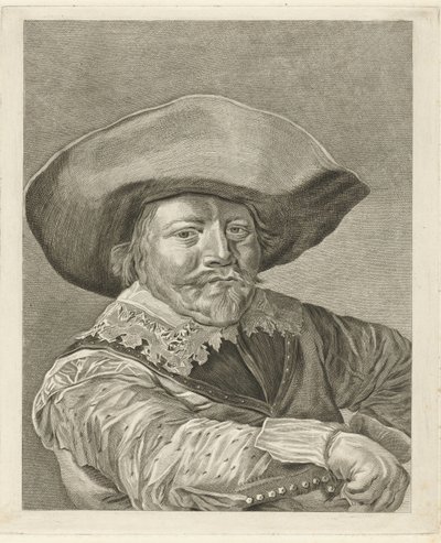 Retrato de un hombre en traje del siglo XVII. de Pieter de Mare
