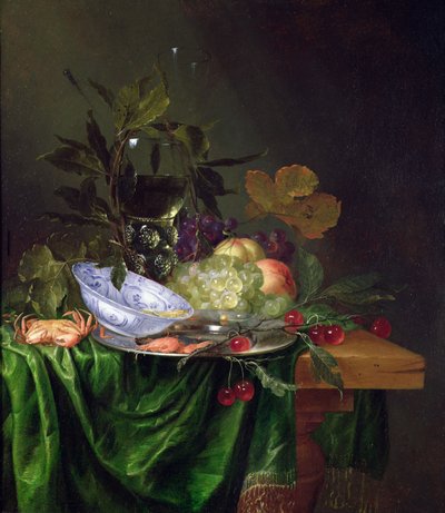 Naturaleza muerta con un Roemer de Pieter de Ring