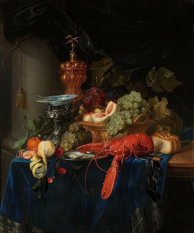 Naturaleza muerta con copa dorada de Pieter de Ring