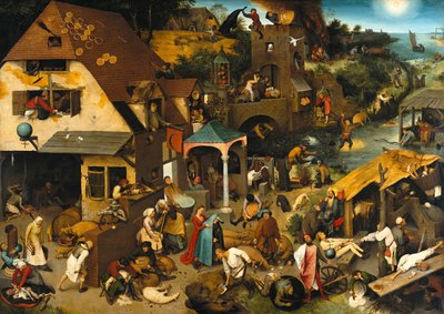 Proverbios neerlandeses, 1559 de Pieter Bruegel the Elder