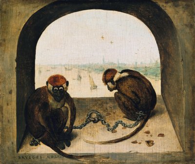 Dos monos encadenados de Pieter Bruegel the Elder