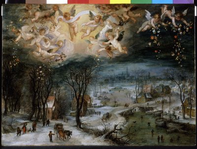 Paisaje de invierno - por Pieter Bruegel el Viejo de Pieter Bruegel the Elder