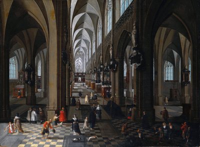 ""Vista interior de la catedral de Amberes"" Pintura de Pieter Neefs el Viejo (o el Viejo) (1578-1661) 1651 Museo de Arte de Indianápolis Indiana Estados Unidos de Pieter the Elder Neefs