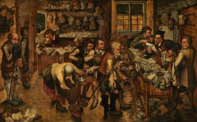 El abogado campesino (óleo sobre tabla) de Pieter the Younger (after) Brueghel