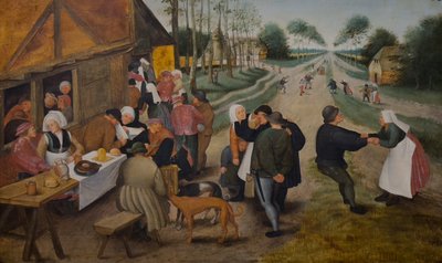 Kermesse flamenca, segunda mitad del siglo XVI (Óleo sobre madera) de Pieter the Younger (studio of) Brueghel