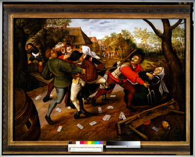 Los jugadores se pelean de Pieter the Younger Brueghel