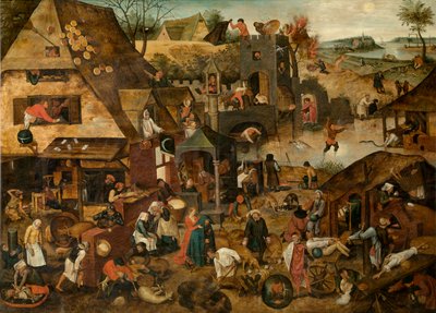 Proverbios (aceite) de Pieter the Younger Brueghel