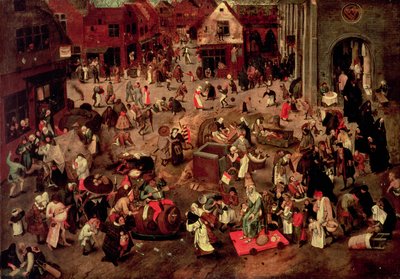 El Choque entre Careme y Mardi-Gras de Pieter the Younger Brueghel