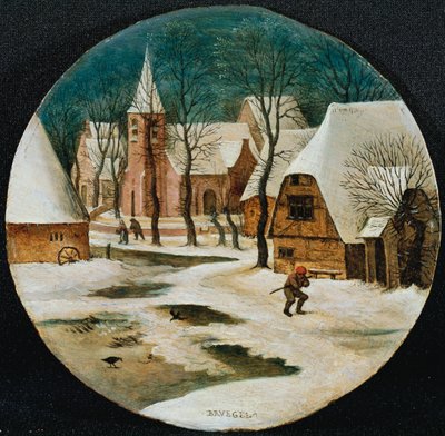 El pueblo en invierno de Pieter Brueghel the Younger