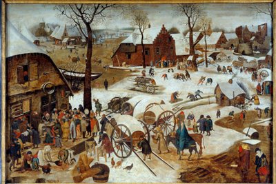 El pago del diezmo o el censo en Belén de Pieter the Younger Brueghel