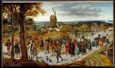 La procesión de bodas por Pieter Brueghel II el Joven conocido como Brueghel d