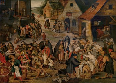 Obras de misericordia (óleo sobre tabla) de Pieter the Younger Brueghel
