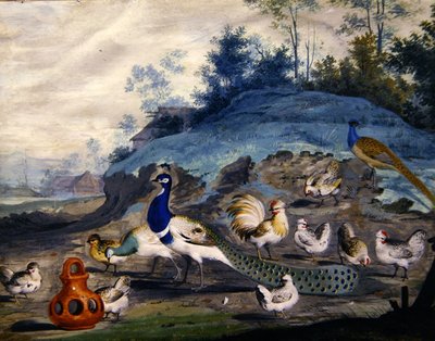 Aves exóticas en un paisaje pintoresco (2) de Pieter the Younger Holsteyn