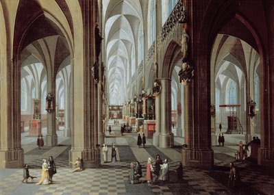 Interior de la Catedral de Amberes de Pieter the Younger Neeffs