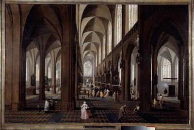 Vista interior de la Catedral de Amberes de Pieter the Younger Neefs