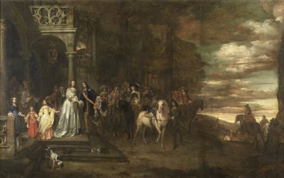 La despedida del capitán Hendrik de Sandra (1619-1707), enviada por su esposa e hijos de Pieter van Anraedt