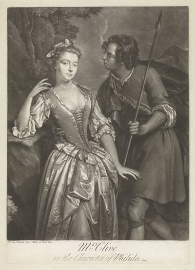 La actriz Catherine Clive en el papel de Phyllida de Pieter van Bleeck
