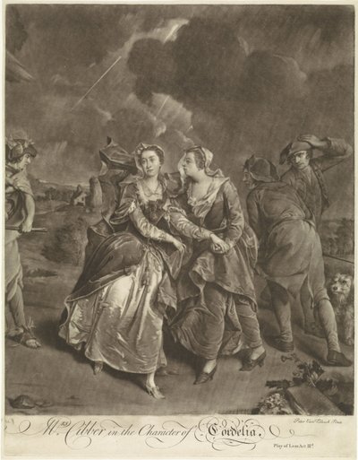 La actriz Susannah Maria Cibber como Cordelia de Pieter van Bleeck